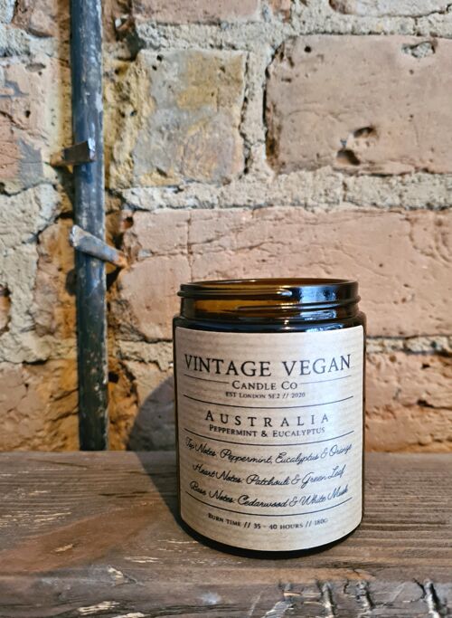 Australian Peppermint & Eucalyptus Vegan Travel Candle