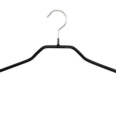 Black Plastic Top Clothes Hangers - 43cm