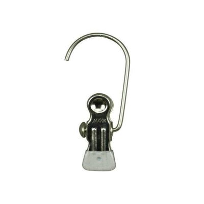 Clothes hanger clip K 1, silver, 9.5 cm