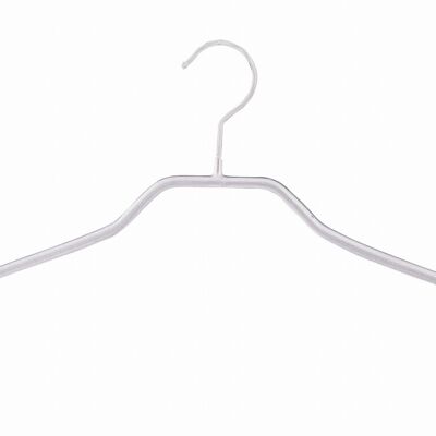Clothes hanger Silhouette F, glittery silver, 41 cm