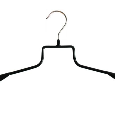 Clothes hanger HE with shoulder pad, black, 43 cm
