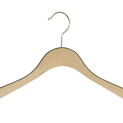 Coat hanger Comfort Bi-Colour, beech with black outline, 44 cm