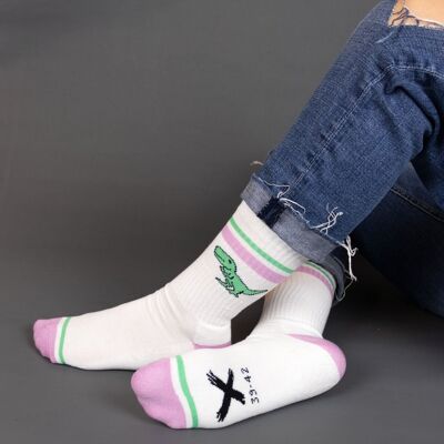 TIRY Dino Socks White