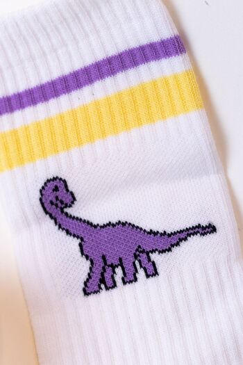 Chaussettes dinosaures HALSY blanches 4