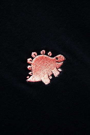 RUNDY T-Shirt Unisexe Dino Noir - Noir 4