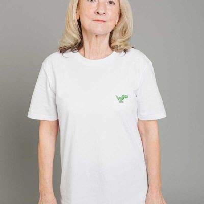TIRY T-Shirt Dino Unisexe Blanc
