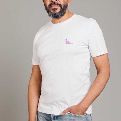 HALSY T-Shirt Dino Unisexe Blanc - Blanc