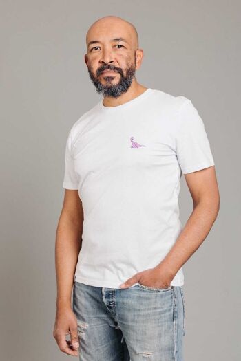 HALSY T-Shirt Dino Unisexe Blanc - Blanc 1