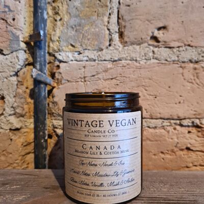 Canadian Meadow Lily & Cotton Musk Vintage Vegan Travel Candle