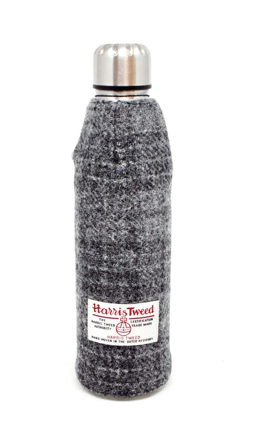 Harris Tweed Wrapped 500ml Thermos Flask – Dark Grey