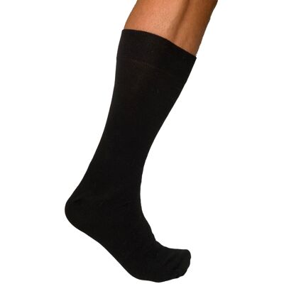 Anzug Socken Herren Bio Baumwolle Schwarz