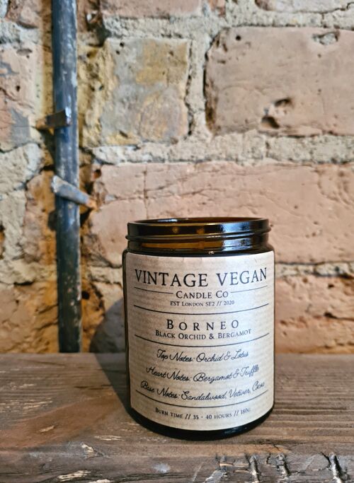 Borneo Black Orchid and Bergamot Vegan Travel Candle