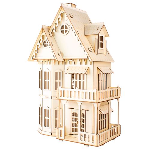 Wooden kit Dollhouse 'Gothic House' 1:24