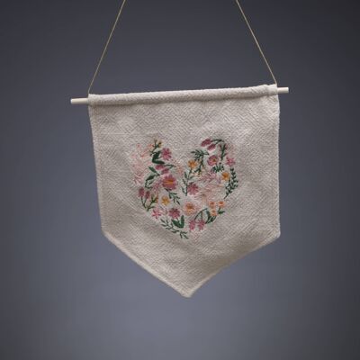 Stonewashed Linen Embroidery Banners