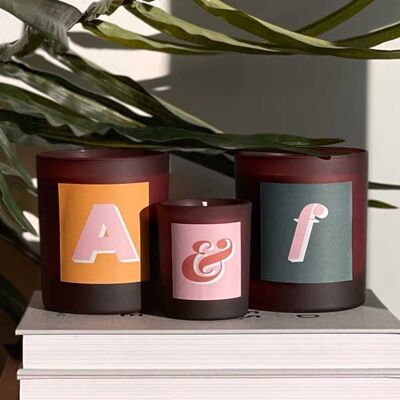 Initials Candle Bundle | 4 x large Refillable - 220g