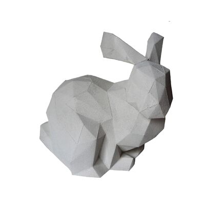 Paper black origami rabbit