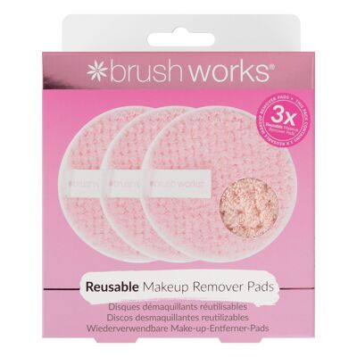 Tampons démaquillants réutilisables Brushworks HD (paquet de 3)