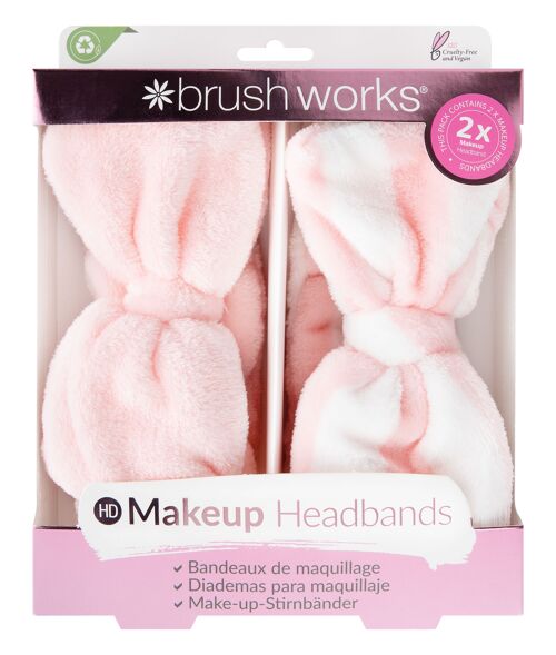 Brushworks Makeup Headbands - 2 Pack