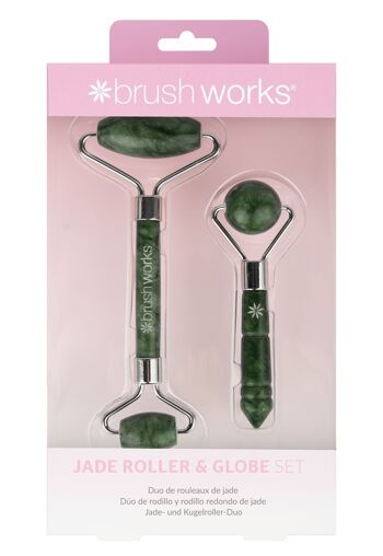 Brushworks Jade Roller & Globe Set 1