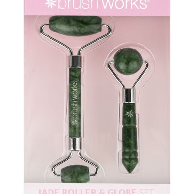 Brushworks Juego de rodillo y globo de jade
