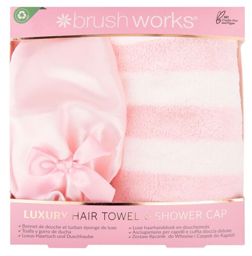 Brushworks Luxury Hair Towel & Shower Cap