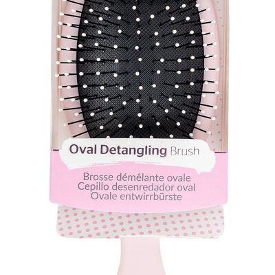 Brushworks Professional Cepillo ovalado para desenredar el cabello - Rosa