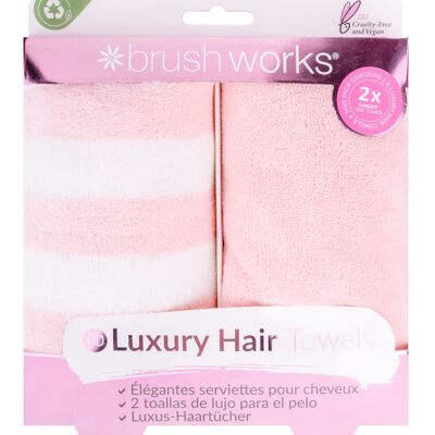 Serviettes à cheveux de luxe Brushworks - Paquet de 2