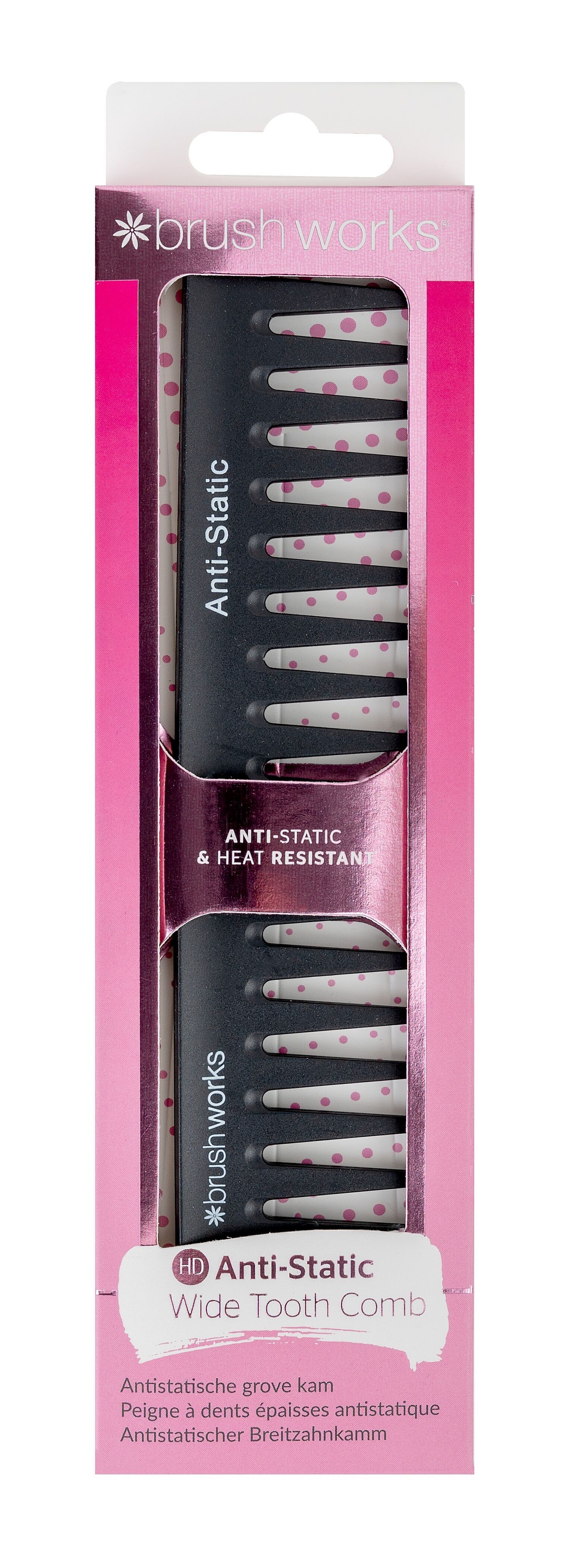 Pettine antistatico a denti larghi Brushworks