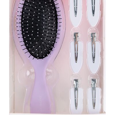 Brushworks Luxus-Haarstyling-Set in Lila