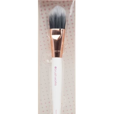 Brushworks White & Gold Foundation Brush