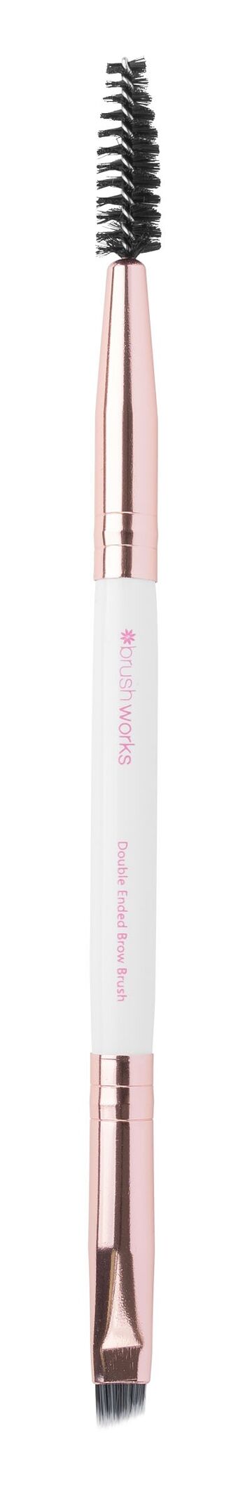 Brushworks Pinceau Duo Sourcils Blanc & Or 5