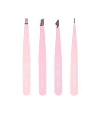 Brushworks HD Ensemble de 4 pincettes combinées - Rose 5