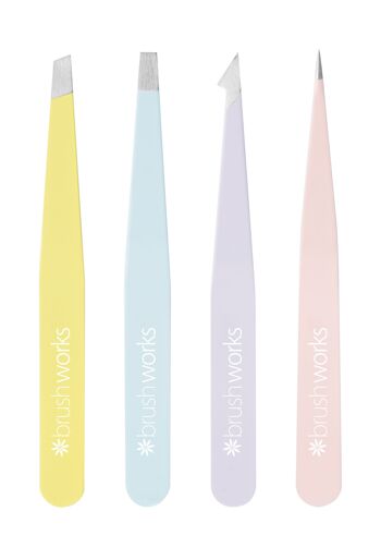 Brushworks HD Ensemble de 4 pincettes combinées - Mixte 4