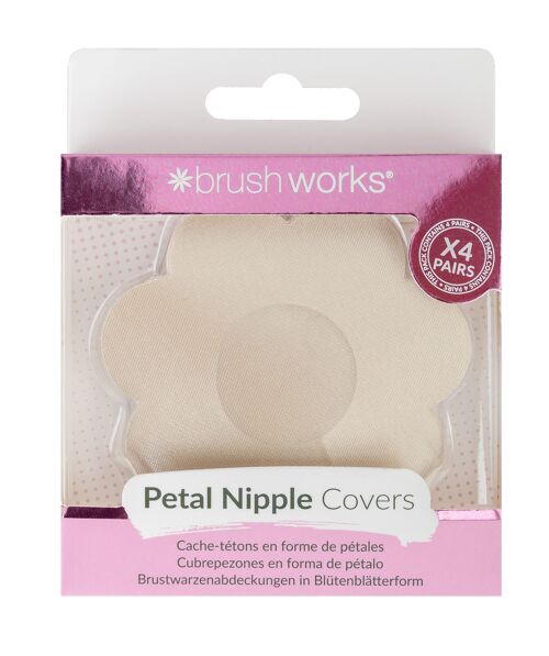 Brushworks Nude Satin Nipple Covers - 4 Pairs
