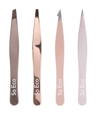 Ensemble de pinces à épiler So Eco Rose Gold (4 pièces) 4