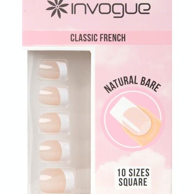Invogue Bare French Square Nails (24 piezas)