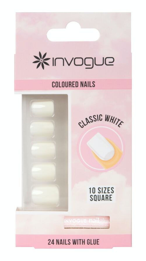 Invogue White Nails (24 Pieces)