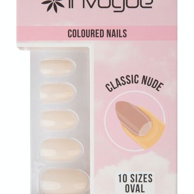 Invogue Classic Nude Oval Nails (24 Pieces)