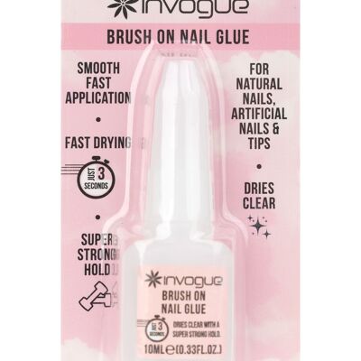 Invogue Brush on Nail Glue 10 ml