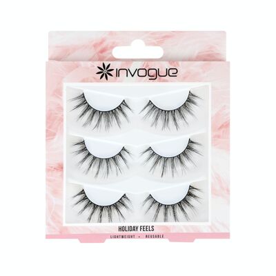 Invogue Multipack Lashes - Holiday Feels (Packung mit 3 Paaren)