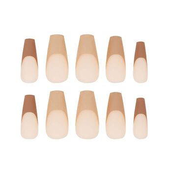 Nail HQ Long Coffin Nude Tip Nails (24 pièces) 3