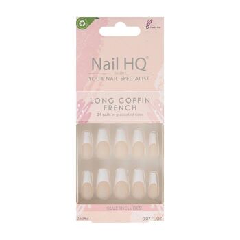 Nail HQ Long Coffin French Nails (24 pièces) 1