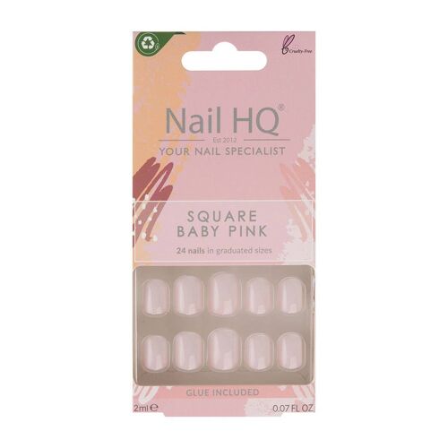 Nail HQ Square Baby Pink Nails (24 Pieces)