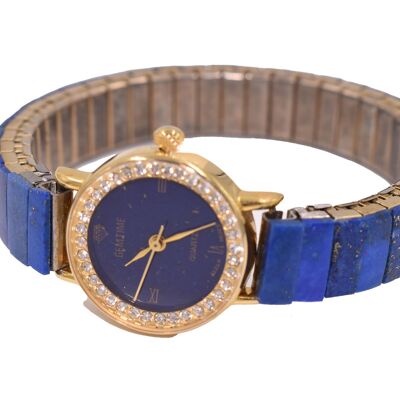Montre bracelet en lapis-lazuli