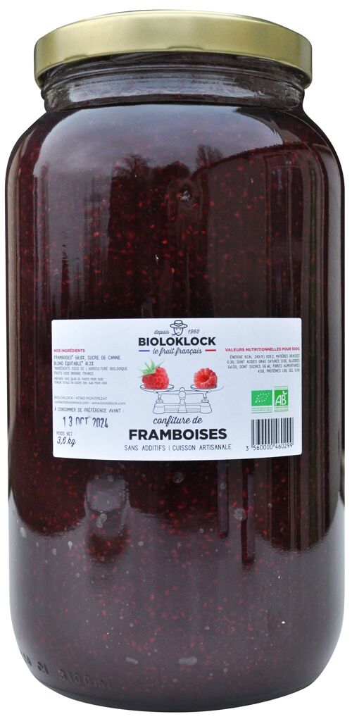 Confiture de framboises 3,6kg