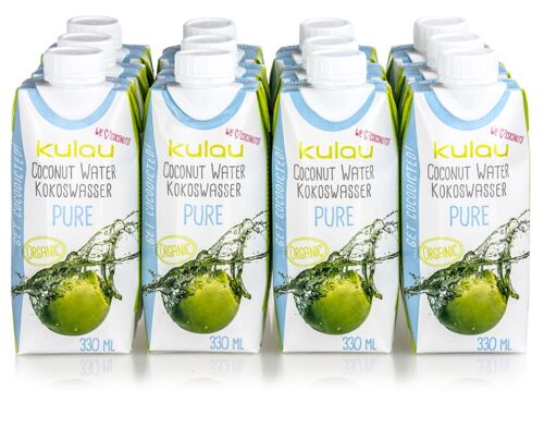 12 x KULAU Bio-Kokoswasser PURE 330 ml