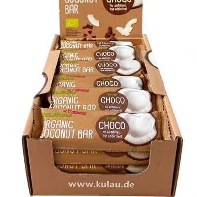 12 x 24 x KULAU organic coconut bars CHOCO 40 g (Master Box)