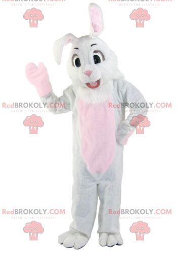 Mascotte de bonhomme de neige bleu REDBROKOLY aux yeux jaunes / REDBROKO_01696