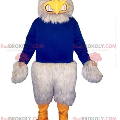 REDBROKOLY Maskottchen weißer Yeti weißes Monster mit braunem Outfit / REDBROKO_01800