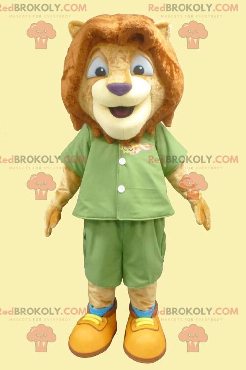 2 brown bear REDBROKOLY mascots in sportswear / REDBROKO_01874